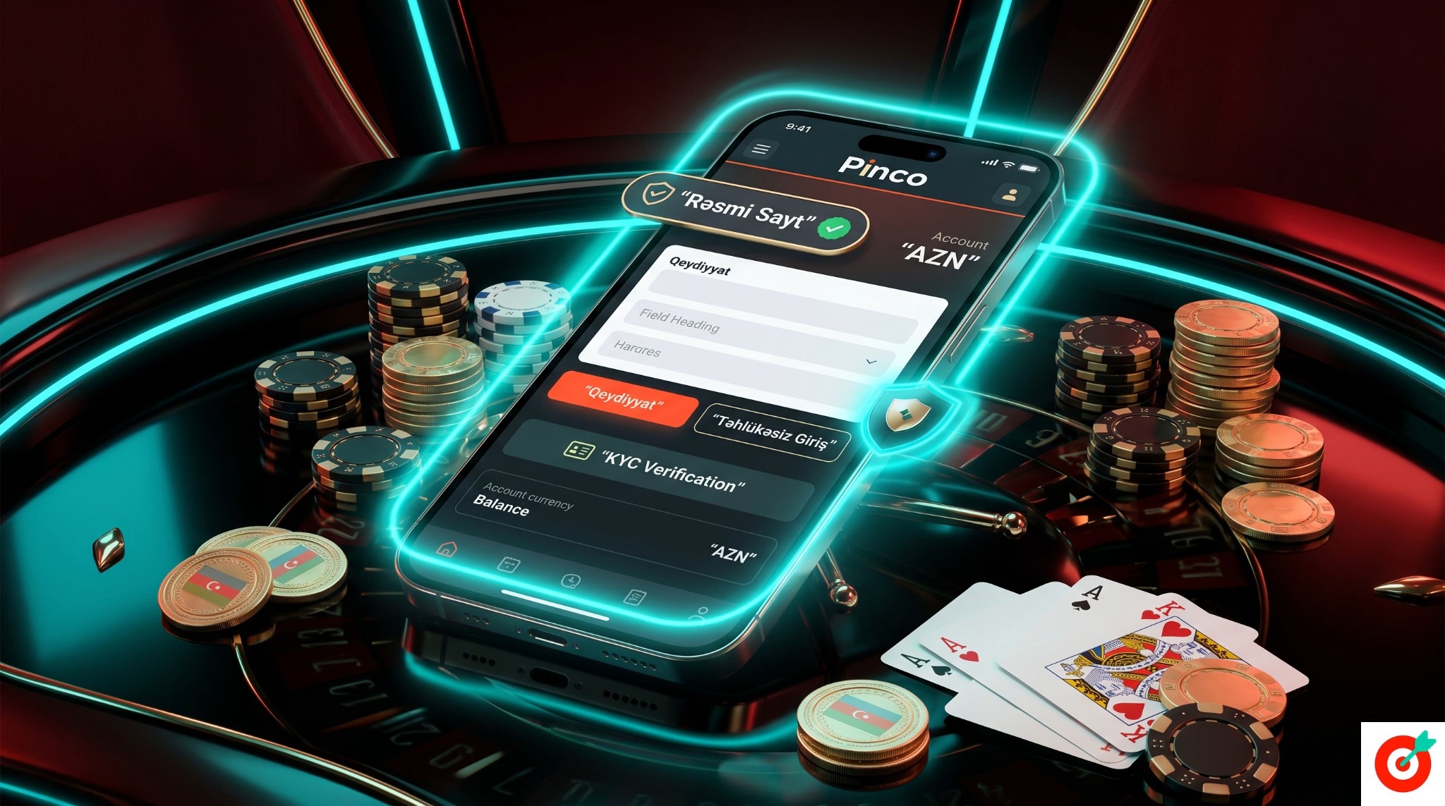 Pinco qeydiyyat forması və hesab təsdiqi mərhələləri
